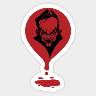 Blood Thirsty Vampire Smiling Sticker